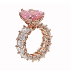 Rose Gold Princess Cut Ring