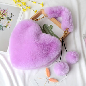 Fluffy Heart Bag