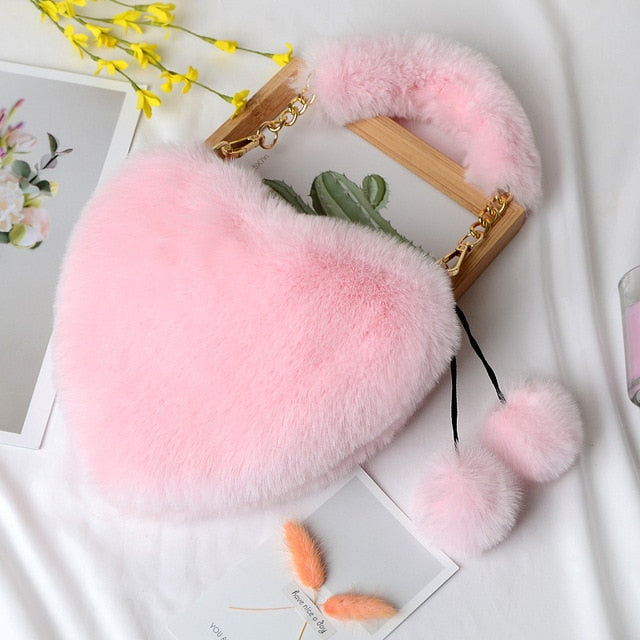 Fluffy Heart Bag