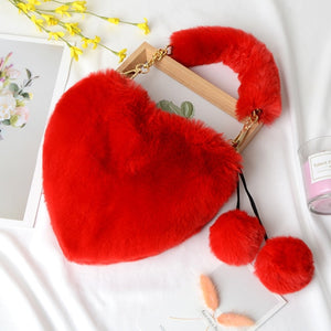 Fluffy Heart Bag