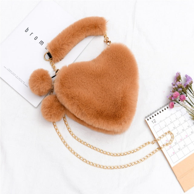 Fluffy Heart Bag